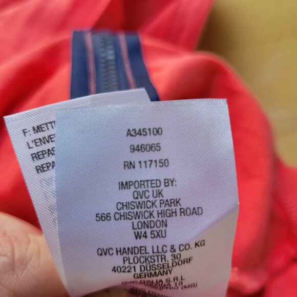Quacker Factory QVC Womens Top Extra Large XL Zip Up Pink Casual PIN12E - Picture 10 of 10